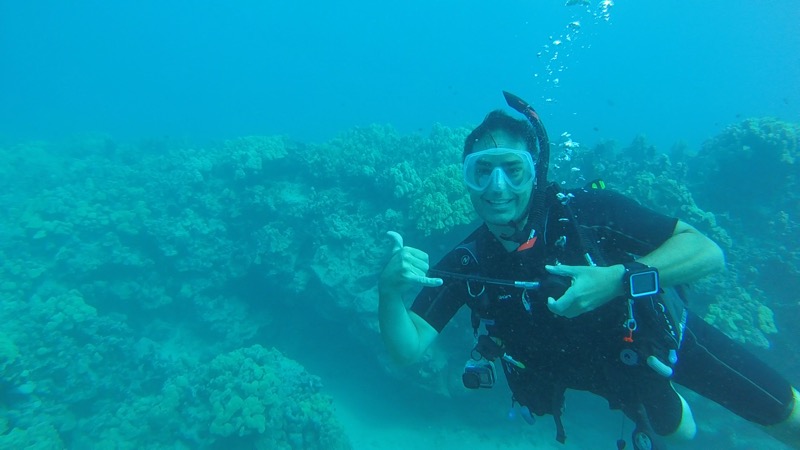 Tim scuba diving